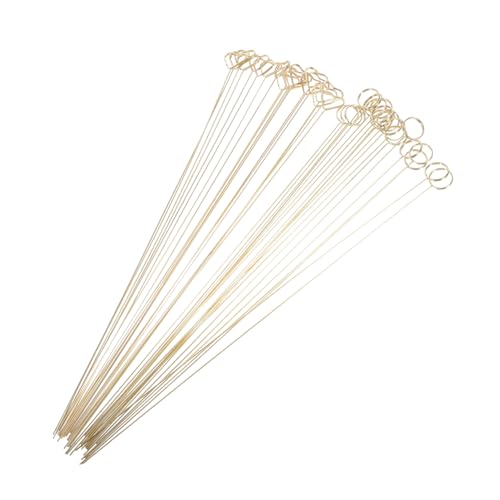 HORIALENCE 40 Stück Blumenkartenhalter Urlaubskarteninhaber Blumen-memo-halter Weihnachtskartenanzeige Kartenhalter Für Blumenarrangements Ringklammern Für Eheringe Blumenmelder Golden Eisen von HORIALENCE