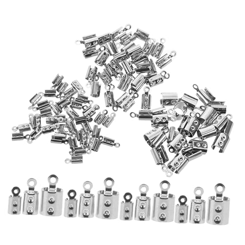 HORIALENCE 400 Stück Edelstahl-diy-schmuckherstellung, Seilverschluss-spitzen Für Halskette Und Armband, Quetschschnur-enden, Ersatz-verbindungsverschlüsse HORIALENCE 400 Stück Edelstahl-diy-schmuckherstellung, Seilverschluss-spitzen Für Halskette Und Armband, Quetschschnur-enden, Ersatz-verbindungsverschlüsse von HORIALENCE