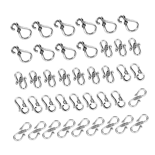 HORIALENCE 40Stücke S Haken Schmuckverschluss Tibetischem Silberlegierung für Armbänder und Schmuckherstellung Langlebig und Cadmiumfrei Verschiedene HORIALENCE 40Stücke S Haken Schmuckverschluss Tibetischem Silberlegierung für Armbänder und Schmuckherstellung Langlebig und Cadmiumfrei Verschiedene von HORIALENCE