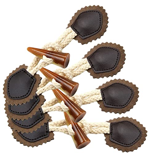 HORIALENCE 4Paare Knebelknöpfe PU Leder und Harz Retro Mantelverschlüsse für Kleider und Schals Langlebig und Vielseitig Schokoladenbraun für Kreative DIY Projekte HORIALENCE 4Paare Knebelknöpfe PU Leder und Harz Retro Mantelverschlüsse für Kleider und Schals Langlebig und Vielseitig Schokoladenbraun für Kreative DIY Projekte von HORIALENCE