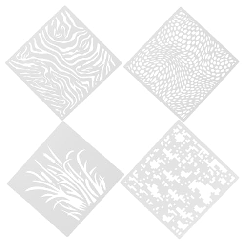 HORIALENCE 4Stücke Wiederverwendbare Schablonen für DIY Malprojekte Multifunktionale Malschablonen mit Verschiedenen Mustern für Wandgestaltung und Bastelarbeiten HORIALENCE 4Stücke Wiederverwendbare Schablonen für DIY Malprojekte Multifunktionale Malschablonen mit Verschiedenen Mustern für Wandgestaltung und Bastelarbeiten von HORIALENCE