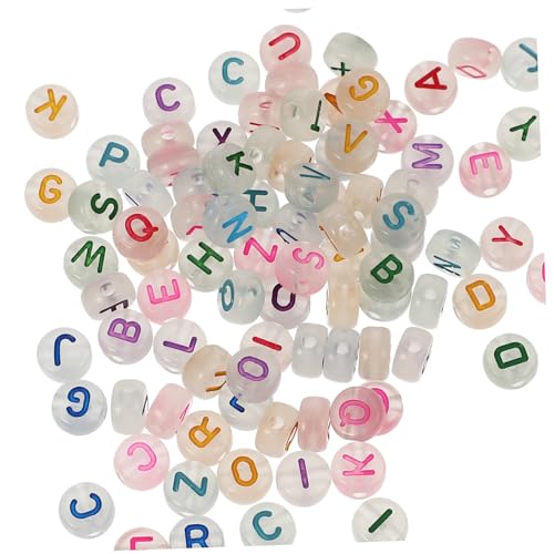 HORIALENCE 4Taschen DIY Acrylperlen Leuchtende Bastelperlen für Armbänder und Halsketten Handgefertigte Alphabet und Zahlenperlen Schmuckdekoration HORIALENCE 4Taschen DIY Acrylperlen Leuchtende Bastelperlen für Armbänder und Halsketten Handgefertigte Alphabet und Zahlenperlen Schmuckdekoration von HORIALENCE