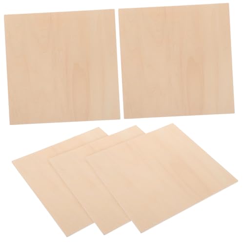 HORIALENCE 5 Stück Diy Holzplatten Unbehandelte Holzplatten Lindenholz für Bastelarbeiten Modellbau und Kreative Projekte von HORIALENCE