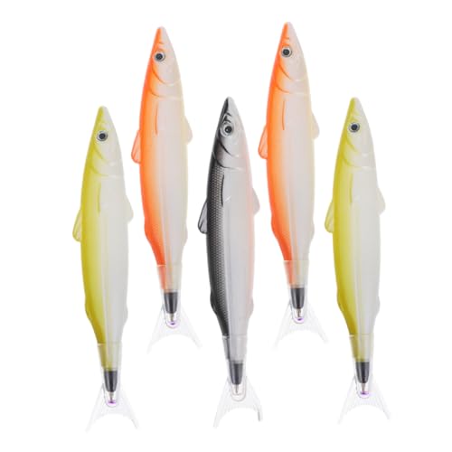 HORIALENCE 5 Stück Kreative Fischstifte Fischförmige Kugelschreiber Tierschreibstifte Bürobedarf Für Süße Fischförmige Stifte Kreativer Fisch Kugelschreiber Ästhetik Stift HORIALENCE 5 Stück Kreative Fischstifte Fischförmige Kugelschreiber Tierschreibstifte Bürobedarf Für Süße Fischförmige Stifte Kreativer Fisch Kugelschreiber Ästhetik Stift von HORIALENCE