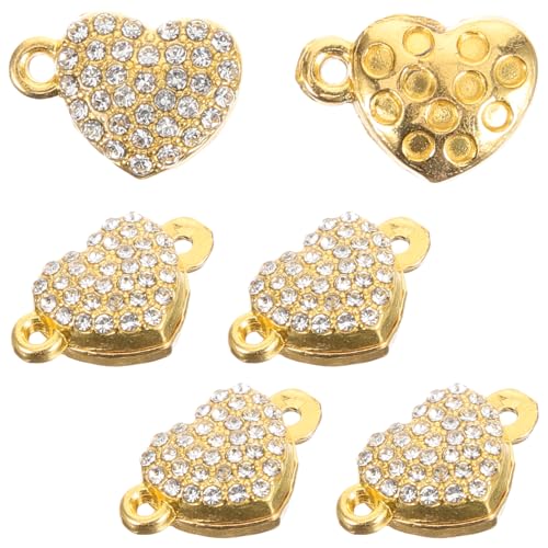 HORIALENCE 5 Stück Legierungsliebe Magnetische Schnalle Schlüssel Für Schließe Reiz Stecker Verschlüsse Herz Schmuck Diy Verschluss Magnetverschluss-anschlüsse Golden HORIALENCE 5 Stück Legierungsliebe Magnetische Schnalle Schlüssel Für Schließe Reiz Stecker Verschlüsse Herz Schmuck Diy Verschluss Magnetverschluss-anschlüsse Golden von HORIALENCE