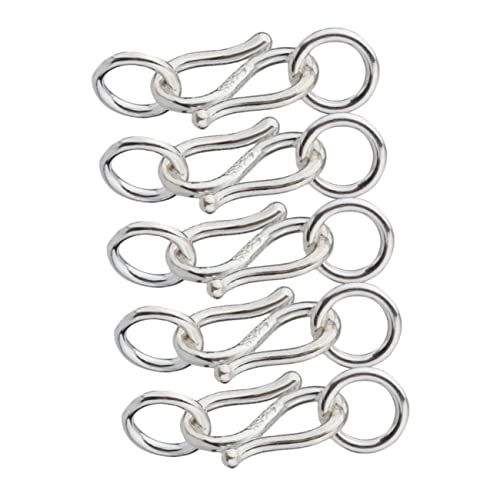 HORIALENCE 5 Stück Sterling Silber S Haken Verschlüsse für Schmuckherstellung für Armbänder und Leicht und Elegant Langlebig und Vielseitig Einsetzbar von HORIALENCE