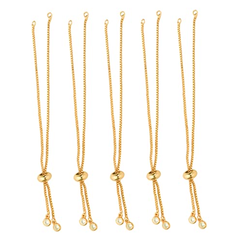 HORIALENCE 5 Stück Teiliges DIY Schmuckherstellungsset Goldfarbenem Kettenmaterial für Frauen Einstellbare Basis Kette für Armbänder für Kreative Bastelarbeiten und Accessoires HORIALENCE 5 Stück Teiliges DIY Schmuckherstellungsset Goldfarbenem Kettenmaterial für Frauen Einstellbare Basis Kette für Armbänder für Kreative Bastelarbeiten und Accessoires von HORIALENCE