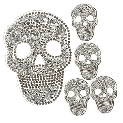 HORIALENCE 5 Stück Teiliges Skull Aufnäher Multifunktionale Bügel und Nähpatches für Kleidung Rucksäcke und Dekoration für DIY Reparaturen und Kreative Projekte von HORIALENCE