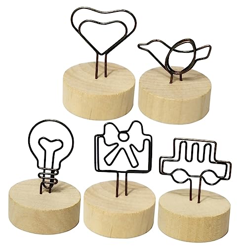 HORIALENCE 5 Stück Teiliges Tischkartenhalter Stabiler Basis Kreative Memo Clips für Hochzeiten Partys und Alltägliche Dekorationen für Fotos und Menüs HORIALENCE 5 Stück Teiliges Tischkartenhalter Stabiler Basis Kreative Memo Clips für Hochzeiten Partys und Alltägliche Dekorationen für Fotos und Menüs von HORIALENCE
