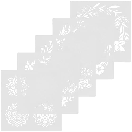 HORIALENCE 5 Stück Teiliges Wiederverwendbare Zeichen Schablonen Flexiblem Pet Material für Kreative Bastelprojekte für Scrapbooking und DIY Kunstwerke HORIALENCE 5 Stück Teiliges Wiederverwendbare Zeichen Schablonen Flexiblem Pet Material für Kreative Bastelprojekte für Scrapbooking und DIY Kunstwerke von HORIALENCE