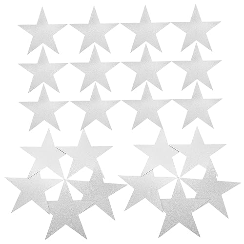 HORIALENCE 50 Blatt Glitzernde Stern Ausschnitte Papier Doppelseitige Dekoration für Heim Büro für DIY Projekte Partys und Klassenzimmergestaltung von HORIALENCE