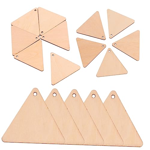 HORIALENCE 50 Stück DIY Dreiecks Holzscheiben mit Loch Unbearbeitete Holzstückchen für Bastelprojekte für Dekorationen Malen und Kreative Kinderaktivitäten HORIALENCE 50 Stück DIY Dreiecks Holzscheiben mit Loch Unbearbeitete Holzstückchen für Bastelprojekte für Dekorationen Malen und Kreative Kinderaktivitäten von HORIALENCE