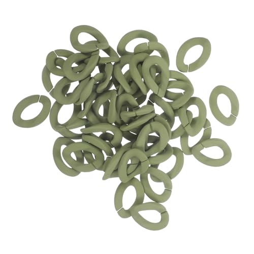 HORIALENCE 50 Stück Farbige Kunststoffkettenglieder für DIY Armbänder und Selbstsichernde Dekorationen Anpassbare Ketten für Bastelarbeiten und Schmuckherstellung von HORIALENCE