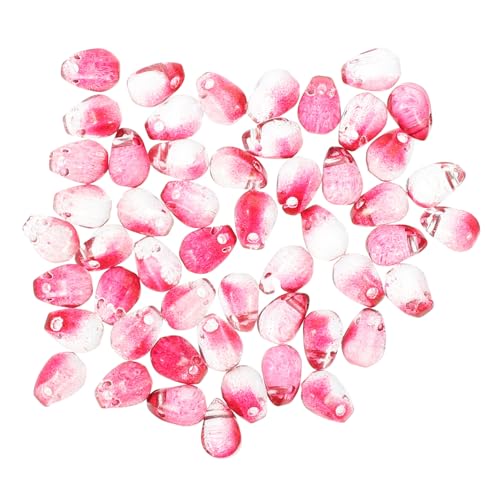 HORIALENCE 50 Stück Glasperlen Wassertröpfchen mit Bunte Spacer Perlen für Schmuckherstellung DIY Armbänder und Anhänger Langlebige Glasmaterialien für Bastelprojekte von HORIALENCE