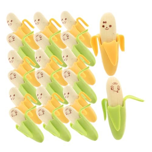 HORIALENCE 50 Stück Kawaii Radiergummis Tragbare Multifunktions Bananenradierer Niedliche Mini Radiergummis in Gemischten Farben für Mitgebsel von HORIALENCE