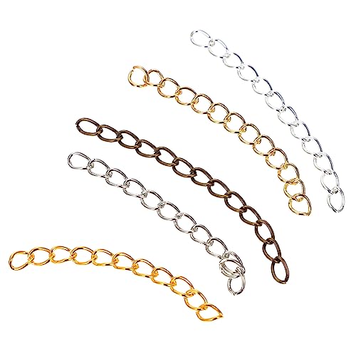 HORIALENCE 500Stücke Adjustable Extender Chain für DIY Armbänder Verlängerungskette für Schmuckherstellung Antikbronze Rhodium von HORIALENCE