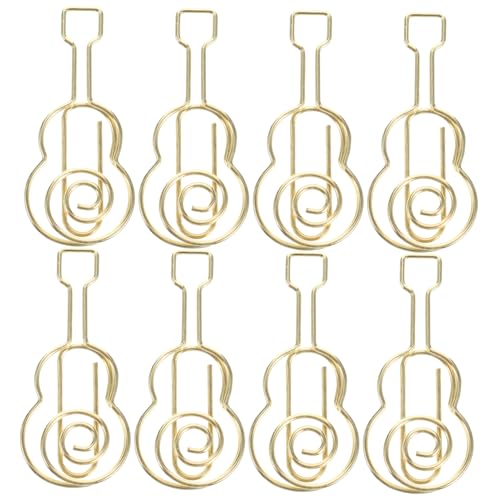 HORIALENCE 50Stücke Geigenförmige Papierclips aus Multifunktionale Büroklammern für Schule und Büro Dekorative Lesezeichenclips für Notizen und Dokumente von HORIALENCE