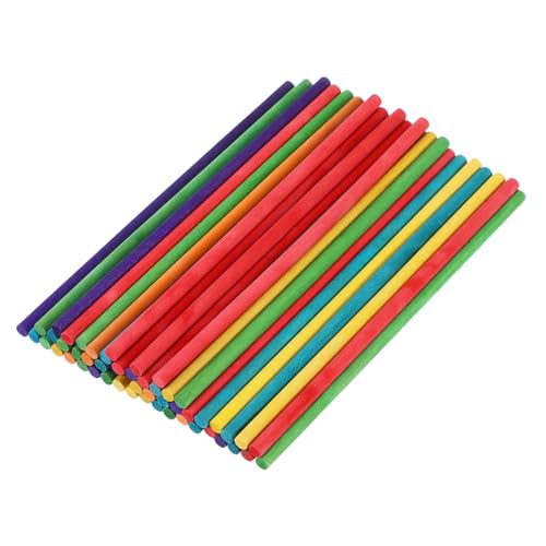 HORIALENCE 50Stücke Holzstäbe für DIY Handwerksprojekte für Basteln Eisstiele Modellbau Kreative Aktivitäten von HORIALENCE