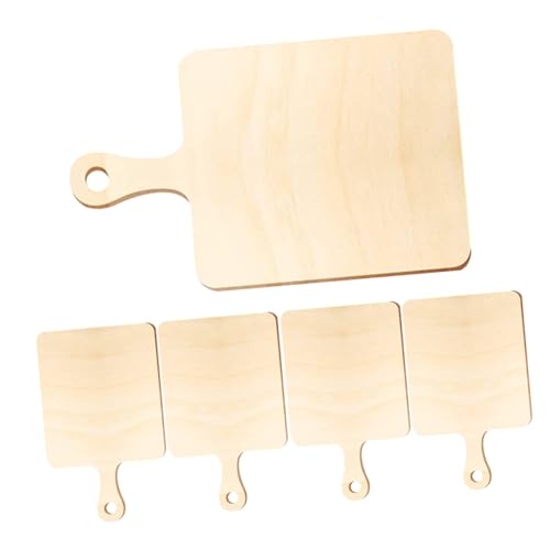 HORIALENCE 5Stücke Kleine Holzschneidebretter Unlackierte Holzausschnitte für DIY Projekte Bastelarbeiten Individuell Gestaltbar für Anwendungen zum Gestalten von HORIALENCE