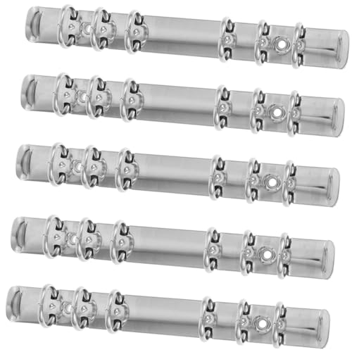 HORIALENCE 5Stücke Ring Binder Rücken Loseblatt Ordner DIY Planer Zubehör für Notizbuch Runde Ringbuchmechanik Leicht und Tragbar von HORIALENCE