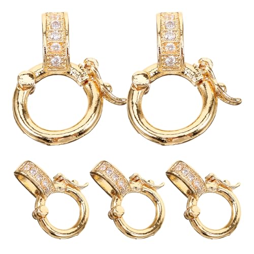 HORIALENCE 5Stücke Schmuckverschluss Universalverschluss für DIY Armbänder und Goldene Verbindungselemente Dekorative Clips für Schmuckprojekte Hochwertiger und Langlebiger von HORIALENCE