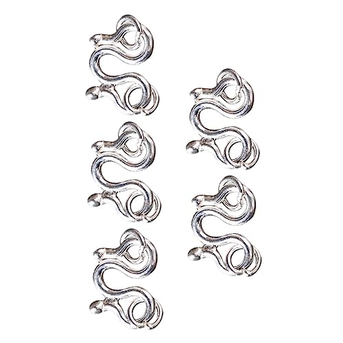 HORIALENCE 5Stücke Teiliges Haken Verschlüsse Reinem Silber für Armband Schmuckherstellung Langlebig Leicht für DIY Schmuck Glänzendes Design Einfache Anwendung Passend von HORIALENCE