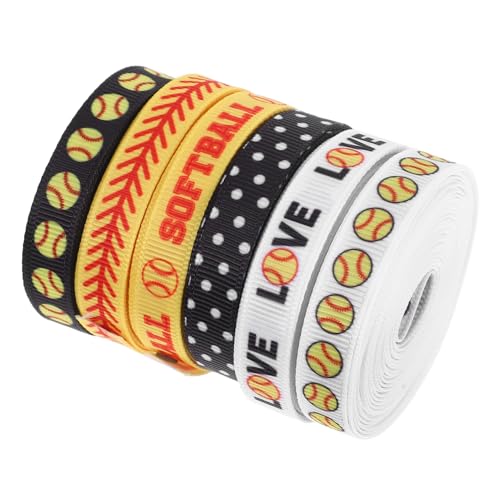 HORIALENCE 6 Rollen Baseball Sportband Breit für Diy Bastelprojekte und Partys für Baseball und Softball Dekorationen Geschenkverpackungen und Sportthemen Events von HORIALENCE