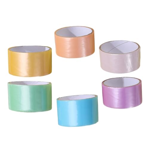 HORIALENCE 6 Rollen Perle Klebriger Ballband Klebendes Kugelband Klebriges Ballband Handwerksbedarf Farbiges Abdeckband Dekoratives Klebeband Farbiges Band Farbabdeckband Bopp von HORIALENCE