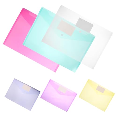 HORIALENCE 6 Stück Aktenhalter Datei übersichtliche Dokumentenmappen Schulmappen klare Ordner Aktenordner aus Kunststoffumschlägen Aktenspeicherbeutel Dokumentenumschlag Plastikumschlagmappe von HORIALENCE
