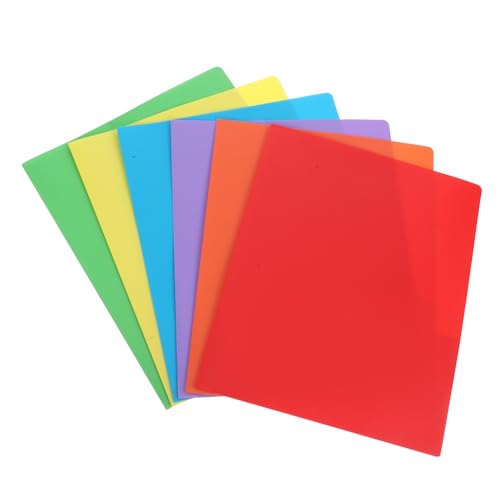 HORIALENCE 6 Stück Kunststoff Ordner mit Zwei Taschen mit Klammern für Büro und Schule Robuste Wasserdichte Aufbewahrung für Aktenorganisation und Dokumentenmanagement von HORIALENCE
