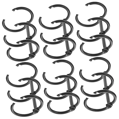 HORIALENCE 6 Stück Metallring Binder für Lose Praktische Buchringe für Schule Büro und Zuhause Schwarz Leicht und Handlich Verarbeitung Einfach zu Verwenden für Dokumente und Scrapbooking von HORIALENCE