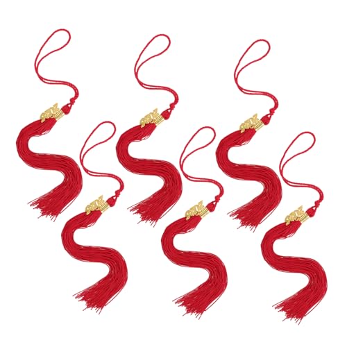 HORIALENCE 6 Stück Teiliges Graduation Hat Tassel Einfache Anbringung für Diy Abschlusskappen Dekoration für Absolventenfeiern und Zeremonien Rote Quasten für Festliche Anlässe HORIALENCE 6 Stück Teiliges Graduation Hat Tassel Einfache Anbringung für Diy Abschlusskappen Dekoration für Absolventenfeiern und Zeremonien Rote Quasten für Festliche Anlässe von HORIALENCE