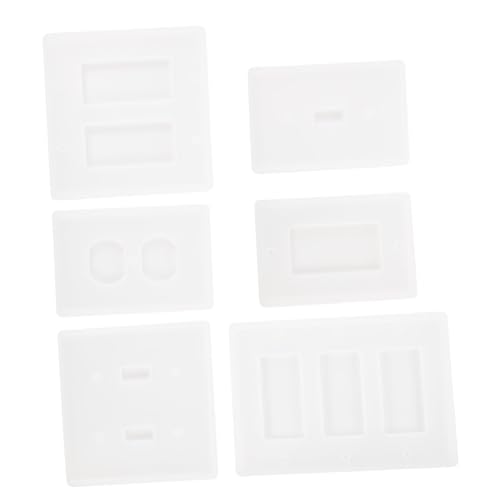 HORIALENCE 6 Stück Teiliges Silikon Gießform für DIY Kristall Epoxidharz für Steckdosenpanel Einfache Handhabung und für Bastelprojekte und Kreative Gestaltung von HORIALENCE