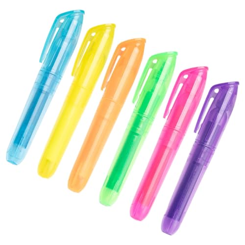 HORIALENCE 6 Stück farbige Markierungen Textmarker Stifte Kunst Textmarker in verschiedenen Farben Multi -Farb -Highlighter lesezeichen Textmarker für Schüler kleiner Scrapbook-Marker Plastik HORIALENCE 6 Stück farbige Markierungen Textmarker Stifte Kunst Textmarker in verschiedenen Farben Multi -Farb -Highlighter lesezeichen Textmarker für Schüler kleiner Scrapbook-Marker Plastik von HORIALENCE