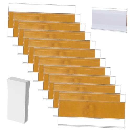 HORIALENCE 60Stücke Transparente Regaletikettenhalter mit Selbstklebefunktion für Drahtregale Weiße Beschriftungspapiere für Einfache Organisation und Vielseitige Nutzung HORIALENCE 60Stücke Transparente Regaletikettenhalter mit Selbstklebefunktion für Drahtregale Weiße Beschriftungspapiere für Einfache Organisation und Vielseitige Nutzung von HORIALENCE