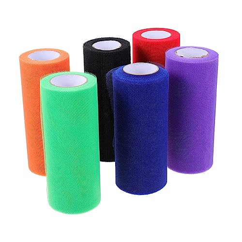 HORIALENCE 6Rollen Tüll Stoff Yards Roll für DIY Bastelprojekte für Hochzeitsdekoration HORIALENCE 6Rollen Tüll Stoff Yards Roll für DIY Bastelprojekte für Hochzeitsdekoration von HORIALENCE