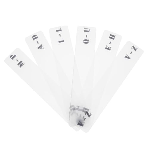 HORIALENCE 6Stücke CD Trennblätter Transparente A Z Etikettenkarten für Vinyl Schallplatten und CD Organizer Langlebig Leicht und zur Einfachen Sortierung von HORIALENCE