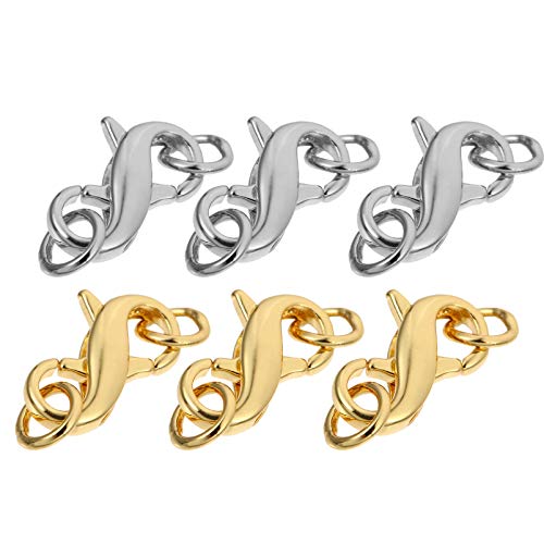HORIALENCE 6Stücke DIY Schmuck Zubehör Karabinerverschlüsse für Armbänder und für Schmuckherstellung und Bastelprojekte von HORIALENCE