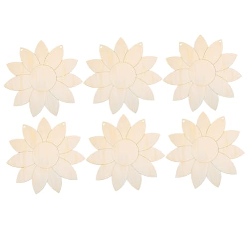 HORIALENCE 6Stücke Holz Zeichnungsanhänger Sonnenblumen Ausschnitte DIY Graffiti Platten für Bastelprojekte für Erwachsene zum Bemalen und Gestalten HORIALENCE 6Stücke Holz Zeichnungsanhänger Sonnenblumen Ausschnitte DIY Graffiti Platten für Bastelprojekte für Erwachsene zum Bemalen und Gestalten von HORIALENCE