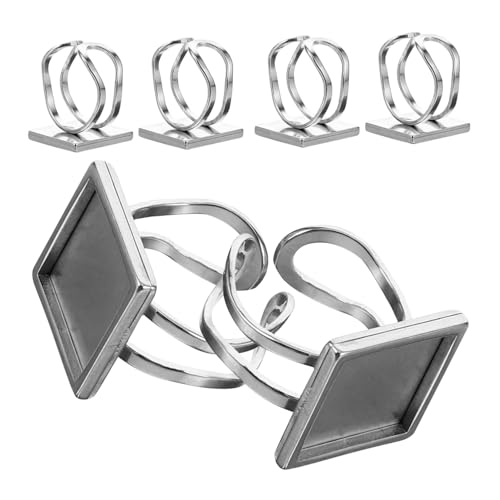 HORIALENCE 6Stücke Verstellbare Ringrohlinge DIY Ringbasen für Schmuckherstellung für Designs und Personalisierte Kompatibel mit Verschiedenen HORIALENCE 6Stücke Verstellbare Ringrohlinge DIY Ringbasen für Schmuckherstellung für Designs und Personalisierte Kompatibel mit Verschiedenen von HORIALENCE