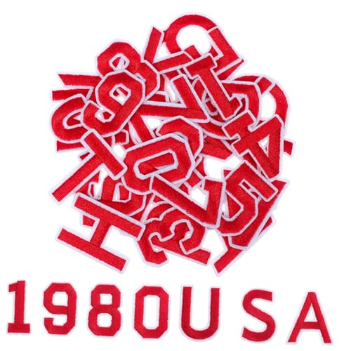 HORIALENCE 72 Stück Rote alphanumerische Aufkleber Alphabet Applikationen nähen Kleidung Zahlen Patches buchstaben für stoff aufbügeln Patch-Briefe Flicken aufbügeln Polyester HORIALENCE 72 Stück Rote alphanumerische Aufkleber Alphabet Applikationen nähen Kleidung Zahlen Patches buchstaben für stoff aufbügeln Patch-Briefe Flicken aufbügeln Polyester von HORIALENCE
