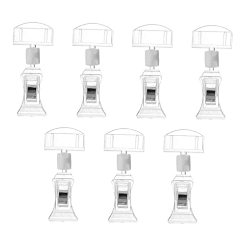 HORIALENCE 7Stücke Werbeanzeige Clips Drehbare Preisklammer aus Hochwertigem Acryl für Supermärkte Einzelhandel und Küchenorganisation Praktisch und Langlebig für Preisschilder von HORIALENCE