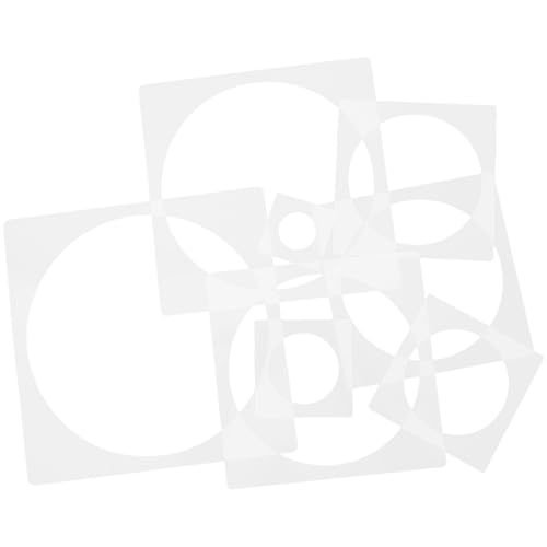 HORIALENCE 8 Stück Kreisförmige Hohlschablonen Zum Selbermachen Zeichenschablonen Aus Kunststoff Kreisvorlagen Wiederverwendbare Malschablonen Schablonen Für Scrapbooking Wandschablonen von HORIALENCE