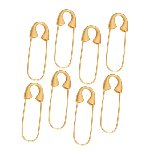 HORIALENCE 8 Stück Stift DIY-schmucknadeln Kleid Sicherheitsnadeln Große Nadelbrosche Schalnadel Clips Für Schalkleider Bastelnadeln Selber Machen Kleiderklammern Schal Brosche Metall Golden von HORIALENCE