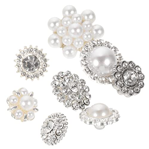 HORIALENCE 8Stücke Metallknöpfe mit Diamantbesatz Handgefertigte Perlmuttknöpfe für Kleidung Dekorative Knöpfe für DIY Projekte für Haarschmuck Taschen und Mehr HORIALENCE 8Stücke Metallknöpfe mit Diamantbesatz Handgefertigte Perlmuttknöpfe für Kleidung Dekorative Knöpfe für DIY Projekte für Haarschmuck Taschen und Mehr von HORIALENCE