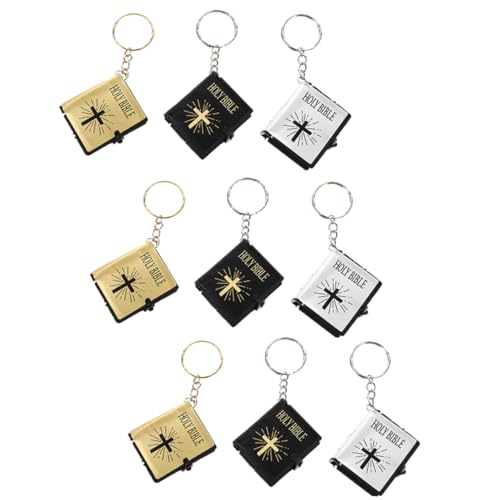 HORIALENCE 9 Stück Teiliges Mini Schlüsselanhänger Religiöses Buch Pendant und Dekorativ für Taschen und Schlüssel für Gläubige HORIALENCE 9 Stück Teiliges Mini Schlüsselanhänger Religiöses Buch Pendant und Dekorativ für Taschen und Schlüssel für Gläubige von HORIALENCE