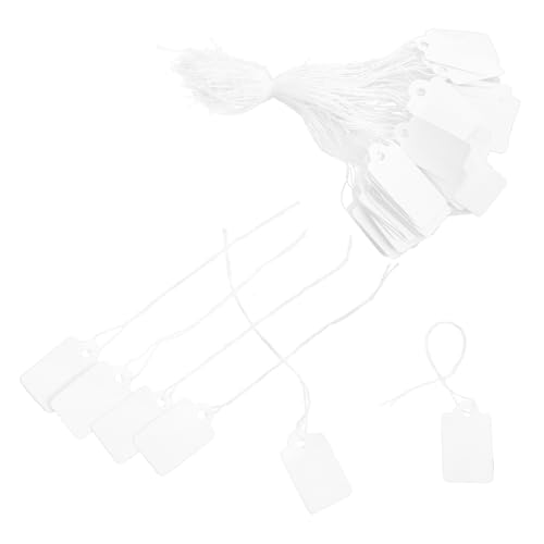 HORIALENCE 90Stücke Preisschilder mit Schnur Leere für Schmuck und Kleidung Vielseitig Einsetzbar Geschenkanhänger und Party Tag Einfach zu Verwenden und Tragbar von HORIALENCE