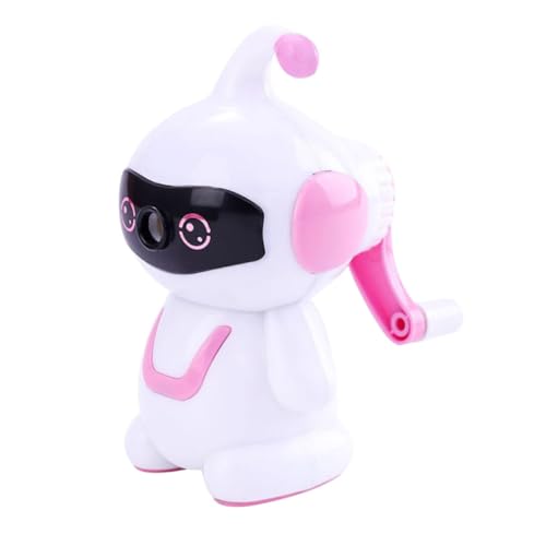 HORIALENCE Cartoon Roboter Bleistiftspitzer für Manueller Bleistiftschärfer aus Hochwertigem und Kreatives Design Geeignet für Schule und Zuhause von HORIALENCE
