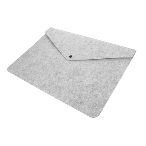 HORIALENCE Dokumentenhalter Filztasche Tragbare Organizer Tasche für Wichtige Unterlagen und Praktisch für Büro Schule und Reisen mit Knopfverschluss Graues Design von HORIALENCE