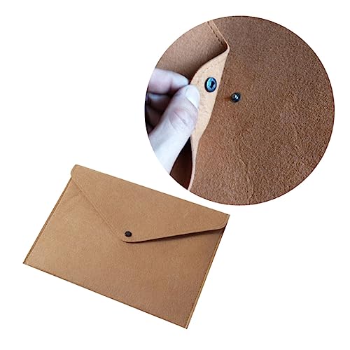 HORIALENCE Filz Dokumentenmappe Druckknopf Organizer für Büro Braun Langlebig und Sicher für Wichtige Unterlagen für Zuhause und Unternehmen HORIALENCE Filz Dokumentenmappe Druckknopf Organizer für Büro Braun Langlebig und Sicher für Wichtige Unterlagen für Zuhause und Unternehmen von HORIALENCE